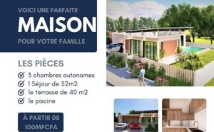 VILLA BASSE 3 PIECES A JACQUEVILLE